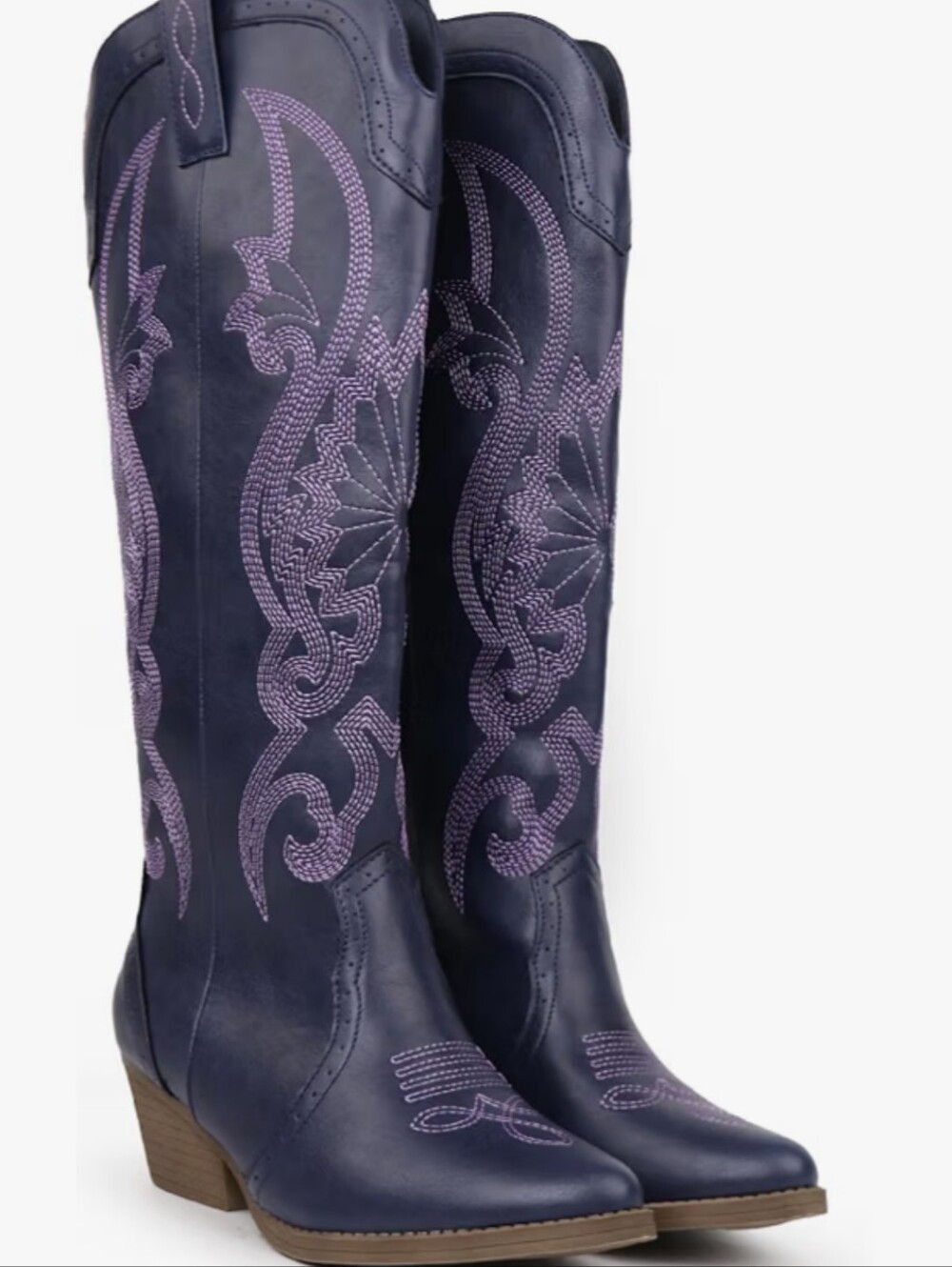 Hawkwell Cowgirl Boots Slip On Women Knee High Boots - Picture 4 of 4
